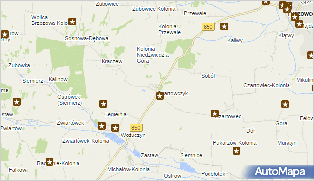 mapa Czartowczyk, Czartowczyk na mapie Targeo