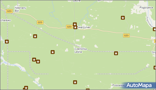 mapa Czerlonka, Czerlonka na mapie Targeo