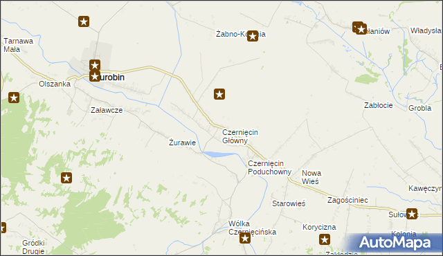 mapa Czernięcin Główny, Czernięcin Główny na mapie Targeo