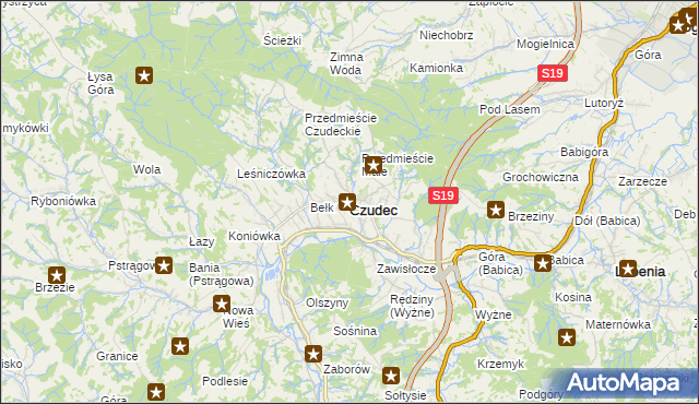 mapa Czudec, Czudec na mapie Targeo