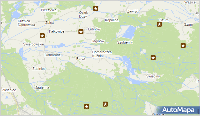 mapa Dąbrówka Dolna gmina Pokój, Dąbrówka Dolna gmina Pokój na mapie Targeo