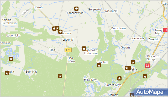 mapa Dąbrówka Ludomska, Dąbrówka Ludomska na mapie Targeo