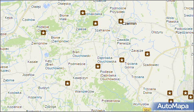 mapa Dąbrówka Osuchowska, Dąbrówka Osuchowska na mapie Targeo