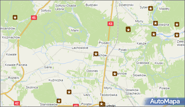 mapa Dalachów, Dalachów na mapie Targeo