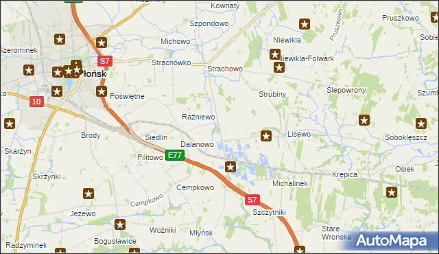 mapa Dalanówek, Dalanówek na mapie Targeo