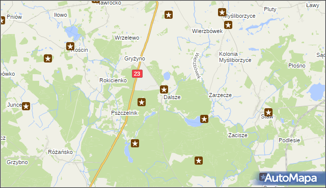 mapa Dalsze, Dalsze na mapie Targeo