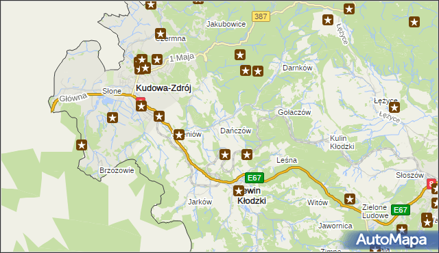 mapa Dańczów, Dańczów na mapie Targeo