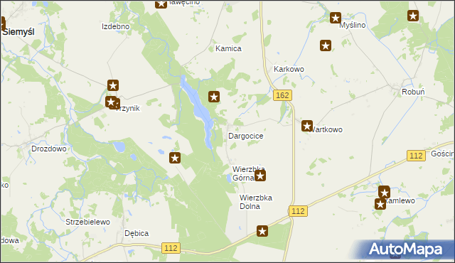 mapa Dargocice, Dargocice na mapie Targeo