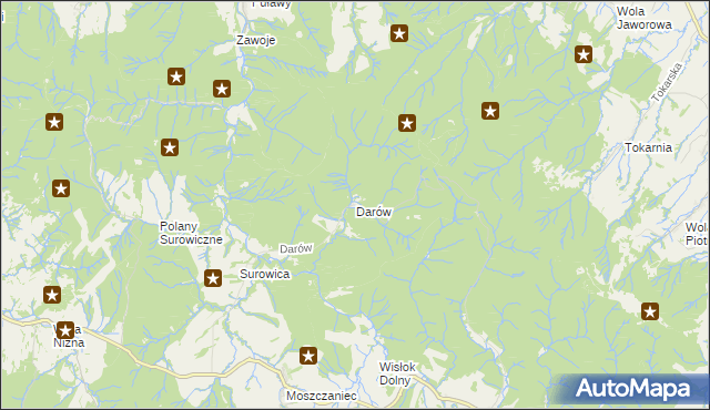 mapa Darów, Darów na mapie Targeo