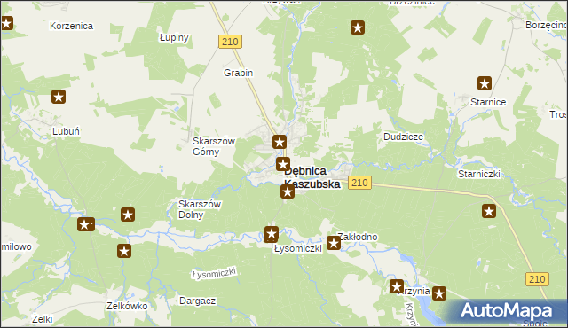 mapa Dębnica Kaszubska, Dębnica Kaszubska na mapie Targeo