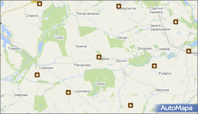 mapa Dębno gmina Łobżenica, Dębno gmina Łobżenica na mapie Targeo