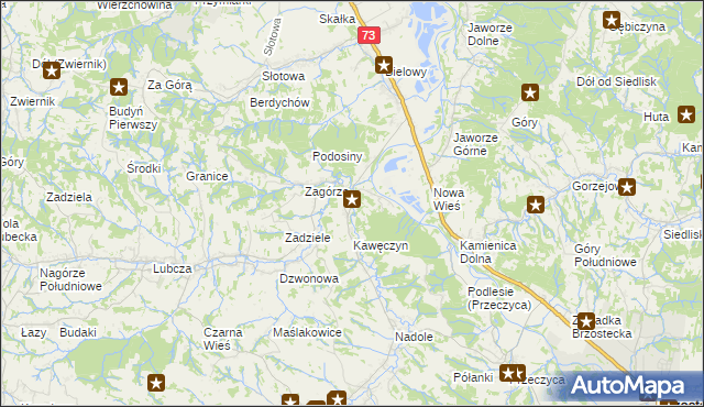 mapa Dęborzyn, Dęborzyn na mapie Targeo