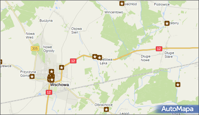 mapa Dębowa Łęka, Dębowa Łęka na mapie Targeo