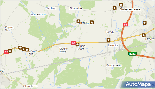 mapa Długie Stare, Długie Stare na mapie Targeo