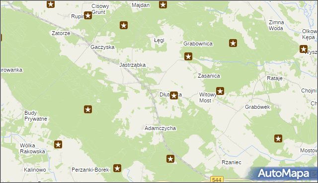 mapa Dłutówka, Dłutówka na mapie Targeo