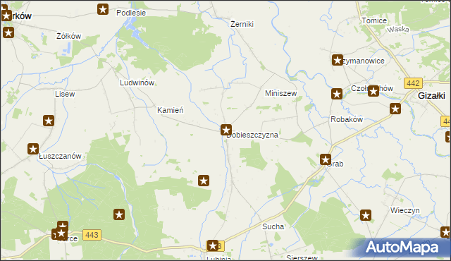 mapa Dobieszczyzna, Dobieszczyzna na mapie Targeo