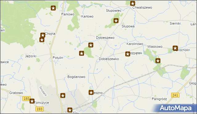 mapa Dobieszewko gmina Kcynia, Dobieszewko gmina Kcynia na mapie Targeo