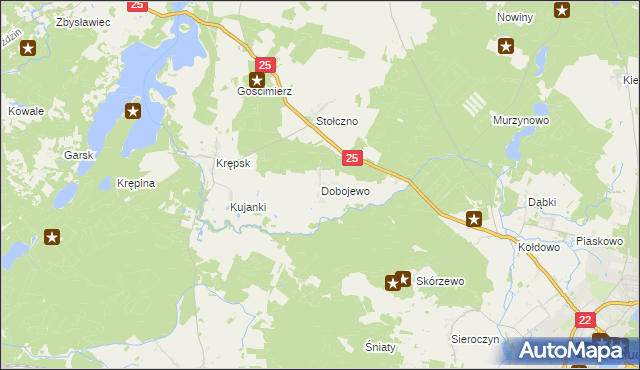 mapa Dobojewo, Dobojewo na mapie Targeo