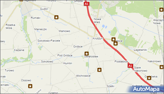 mapa Dobra Wola gmina Włocławek, Dobra Wola gmina Włocławek na mapie Targeo