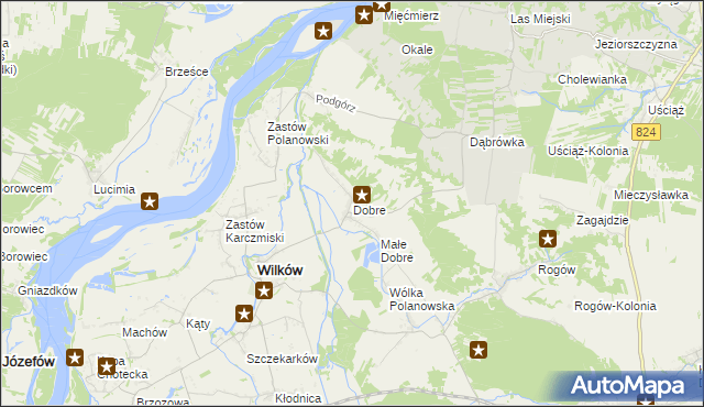 mapa Dobre gmina Wilków, Dobre gmina Wilków na mapie Targeo