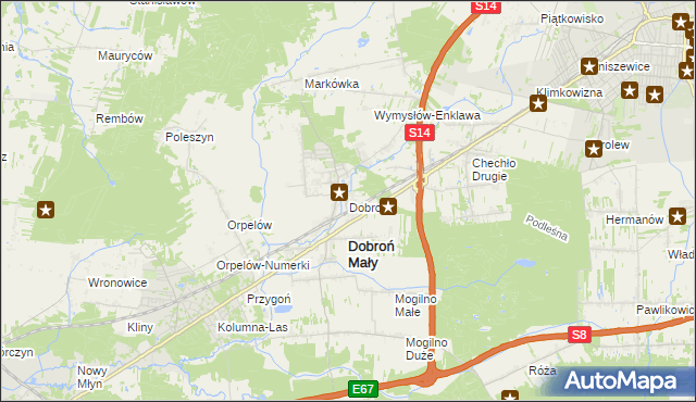 mapa Dobroń, Dobroń na mapie Targeo