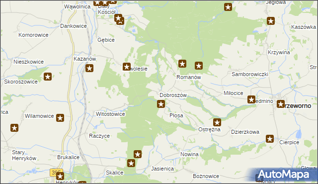 mapa Dobroszów gmina Przeworno, Dobroszów gmina Przeworno na mapie Targeo