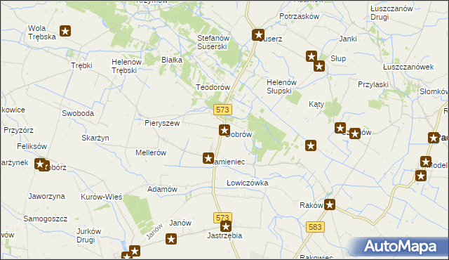 mapa Dobrów gmina Szczawin Kościelny, Dobrów gmina Szczawin Kościelny na mapie Targeo