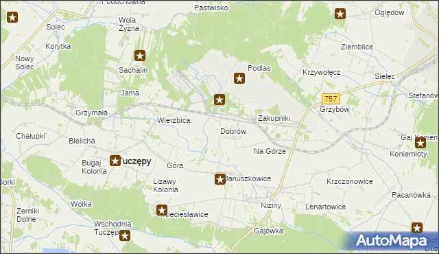 mapa Dobrów gmina Tuczępy, Dobrów gmina Tuczępy na mapie Targeo
