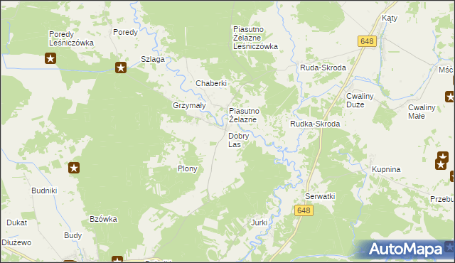 mapa Dobry Las, Dobry Las na mapie Targeo