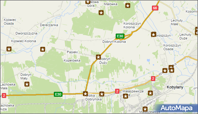 mapa Dobryń Duży, Dobryń Duży na mapie Targeo