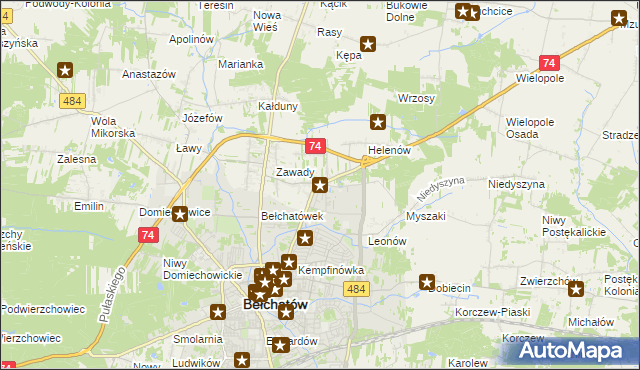 mapa Dobrzelów, Dobrzelów na mapie Targeo