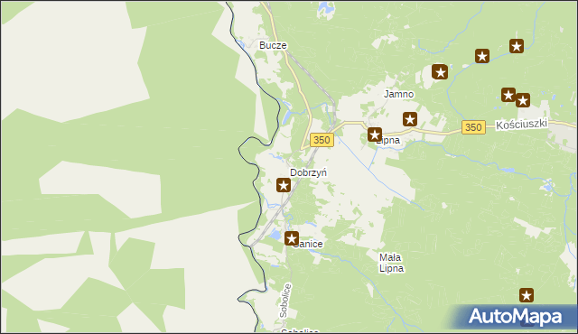 mapa Dobrzyń gmina Przewóz, Dobrzyń gmina Przewóz na mapie Targeo