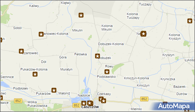 mapa Dobużek, Dobużek na mapie Targeo