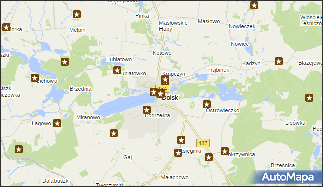 mapa Dolsk powiat śremski, Dolsk powiat śremski na mapie Targeo