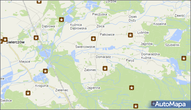 mapa Domaradz gmina Pokój, Domaradz gmina Pokój na mapie Targeo