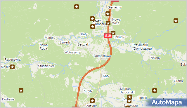 mapa Domostawa, Domostawa na mapie Targeo