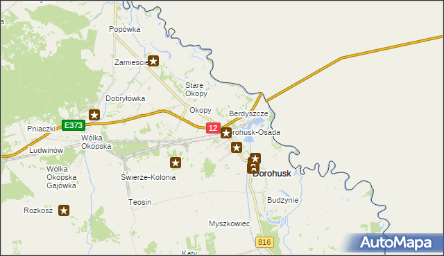 mapa Dorohusk-Osada, Dorohusk-Osada na mapie Targeo