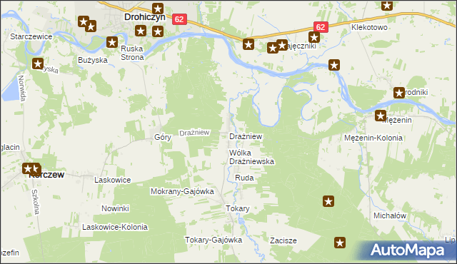 mapa Drażniew, Drażniew na mapie Targeo