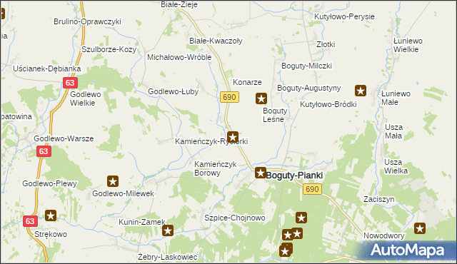 mapa Drewnowo-Ziemaki, Drewnowo-Ziemaki na mapie Targeo