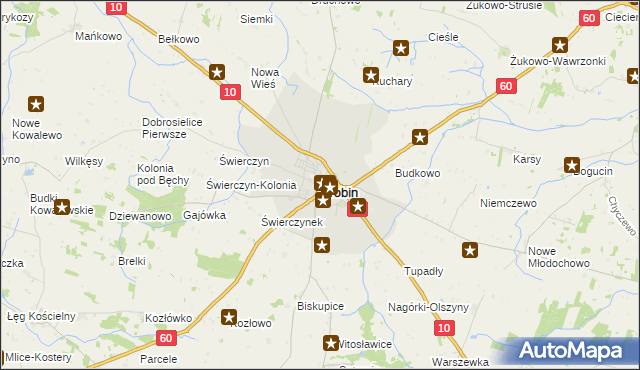 mapa Drobin, Drobin na mapie Targeo