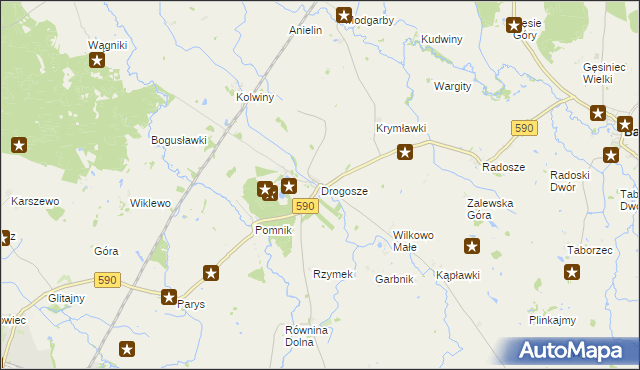 mapa Drogosze, Drogosze na mapie Targeo