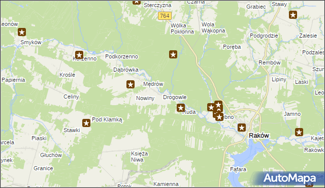 mapa Drogowle, Drogowle na mapie Targeo