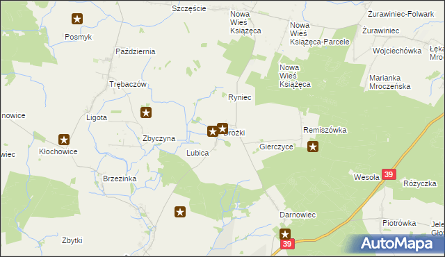 mapa Drożki, Drożki na mapie Targeo