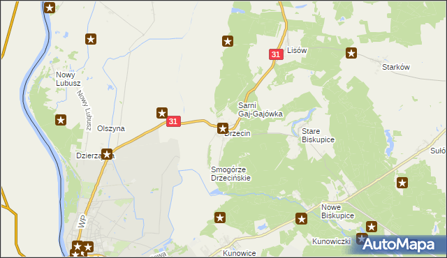 mapa Drzecin, Drzecin na mapie Targeo