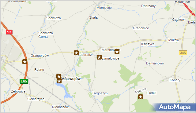 mapa Drzymałowice, Drzymałowice na mapie Targeo