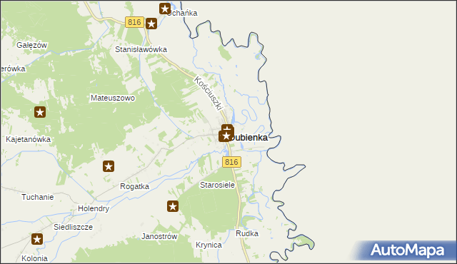 mapa Dubienka, Dubienka na mapie Targeo