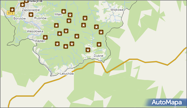 mapa Dubne, Dubne na mapie Targeo