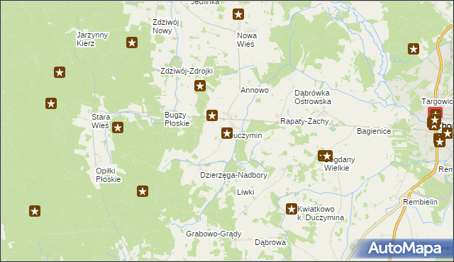 mapa Duczymin, Duczymin na mapie Targeo