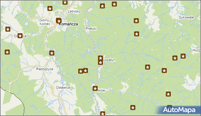 mapa Duszatyn, Duszatyn na mapie Targeo