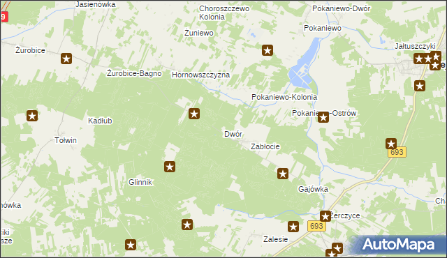 mapa Dwór gmina Nurzec-Stacja, Dwór gmina Nurzec-Stacja na mapie Targeo